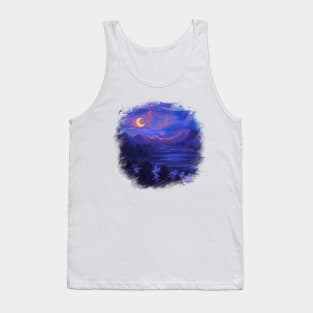 Rabbit under night sky Tank Top